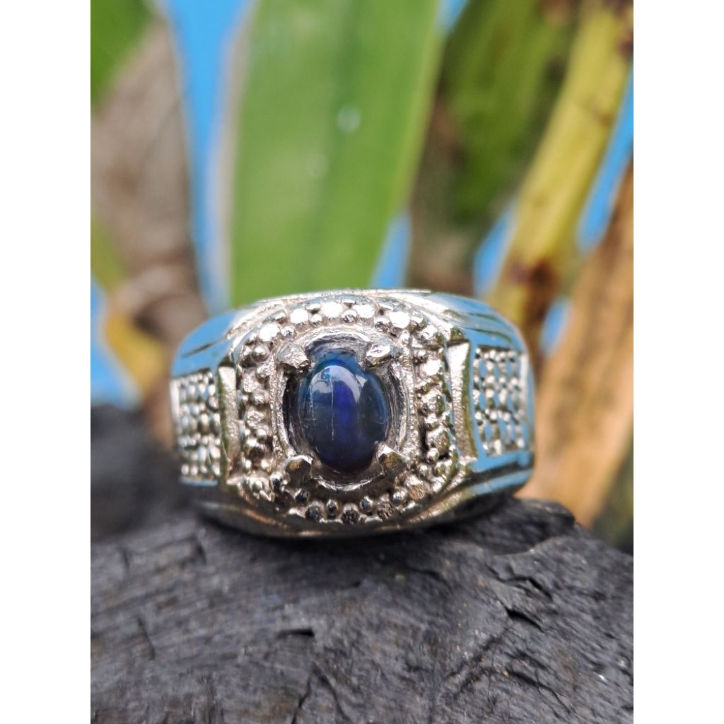 Cincin Batu Opal Kalimaya natural
