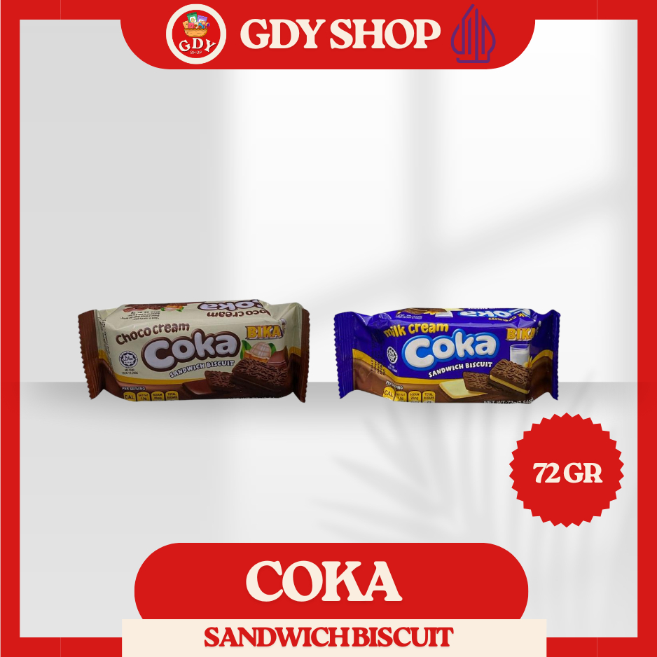 

SANDWICH | MAKANAN RINGAN | BIKA COKA CHOCO CREAM/MILK CREAM SANDWICH BISKUIT 72g