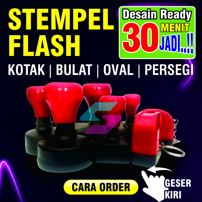 

Stempel Flash / Kilat Otomatis Custom – Desain Bebas dengan Berbagai Ukuran