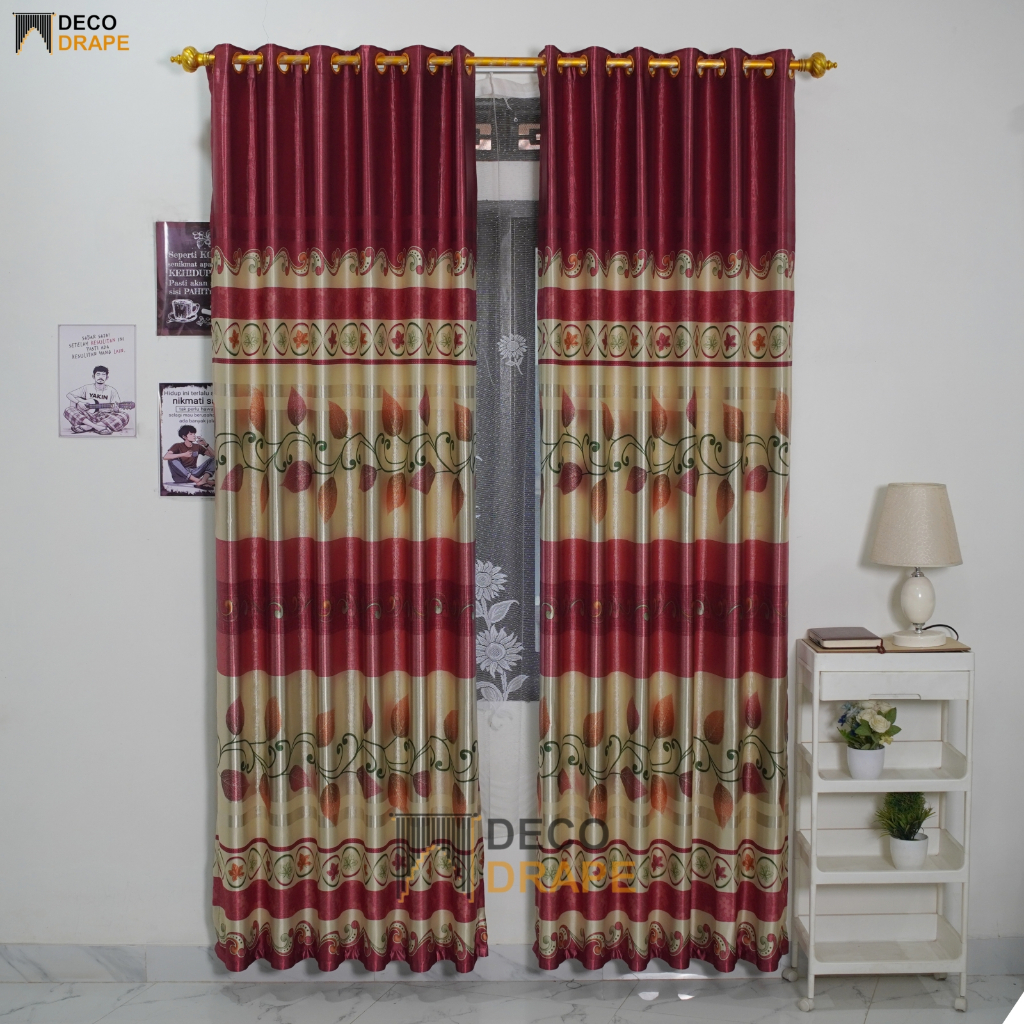 gorden import blackout tebal mewah jendela pintu tengah jendela kamar pintu kamar