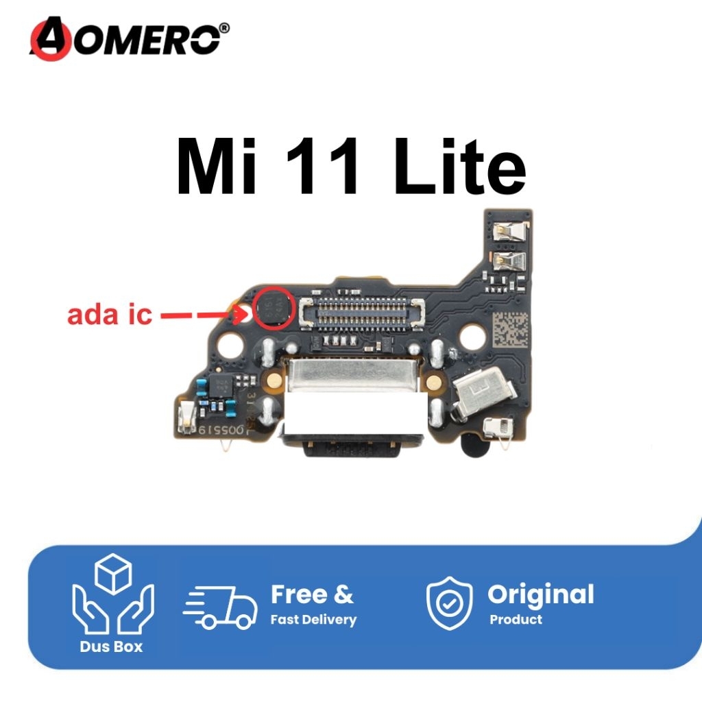 Papan Cas Xiaomi Mi 11 Lite 4G / Mi 11 Lite 5G - Pcb Connector Charger Mi11 Lite Ori