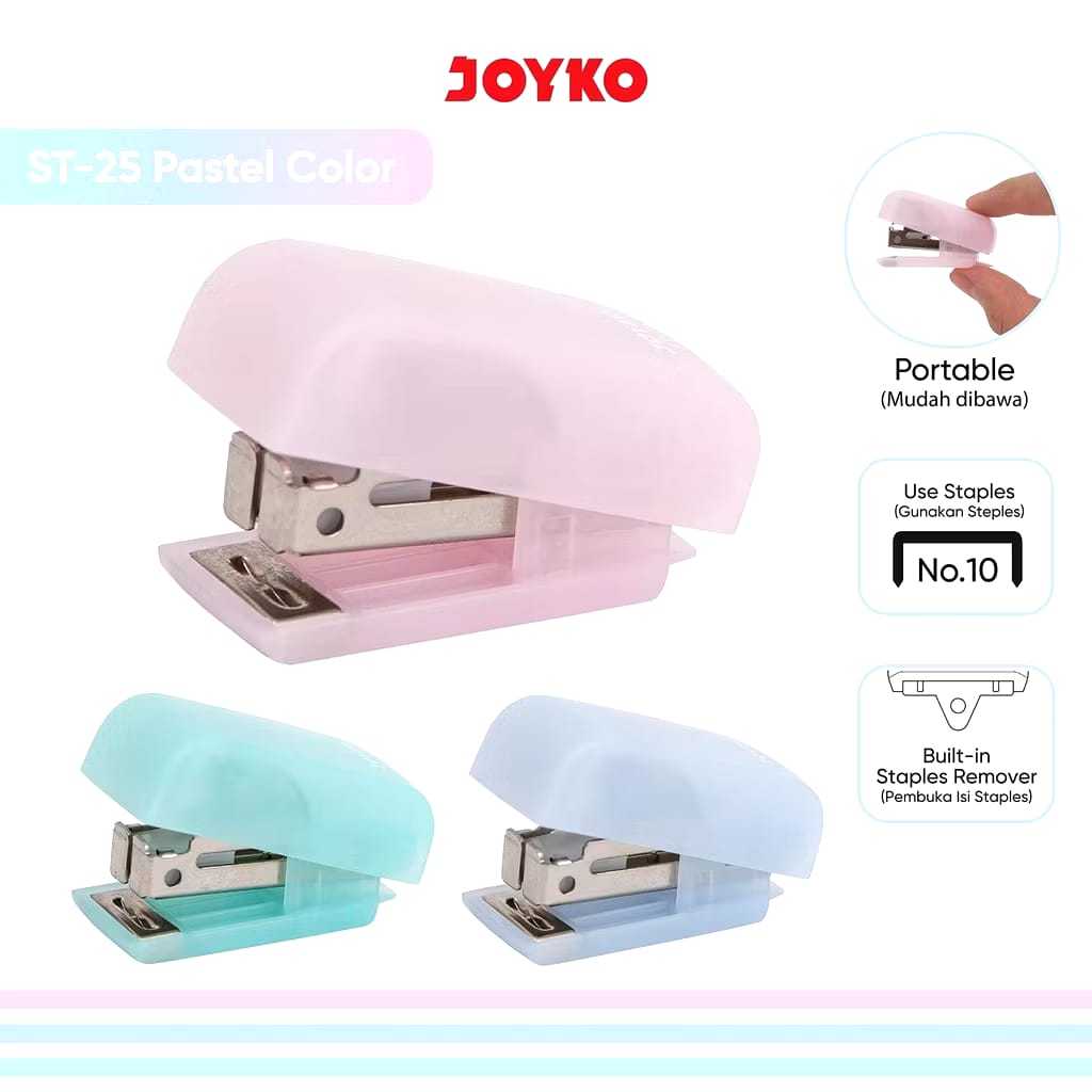 

JOYKO Stapler Stepler Jepretan ST-25 Pastel Color