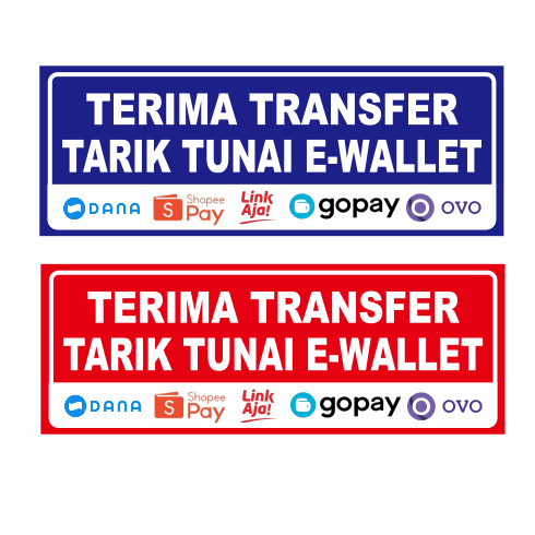 

Stiker Terima Transfer Tarik Tunai Stiker Vynil Laminasi Glossy