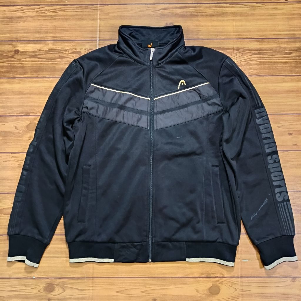 Jaket Tracktop Head Second Original Hitam size M