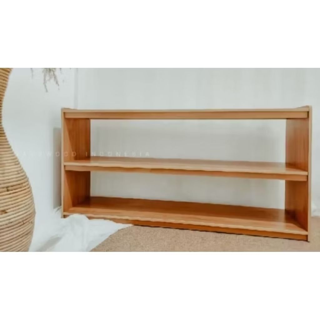 Rak mainan anak montessory kayu jatibelanda/rak serba guna