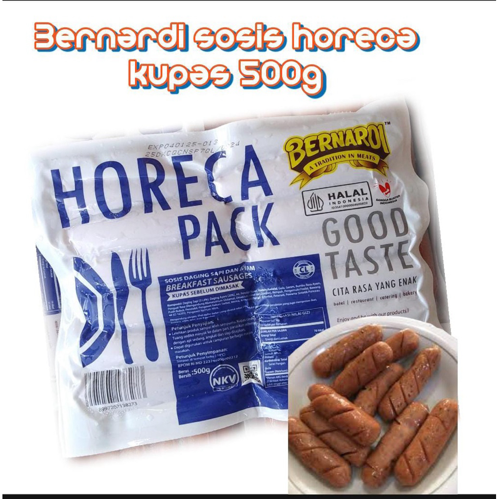 

Bernardi horeca pack sosis kupas 500gr