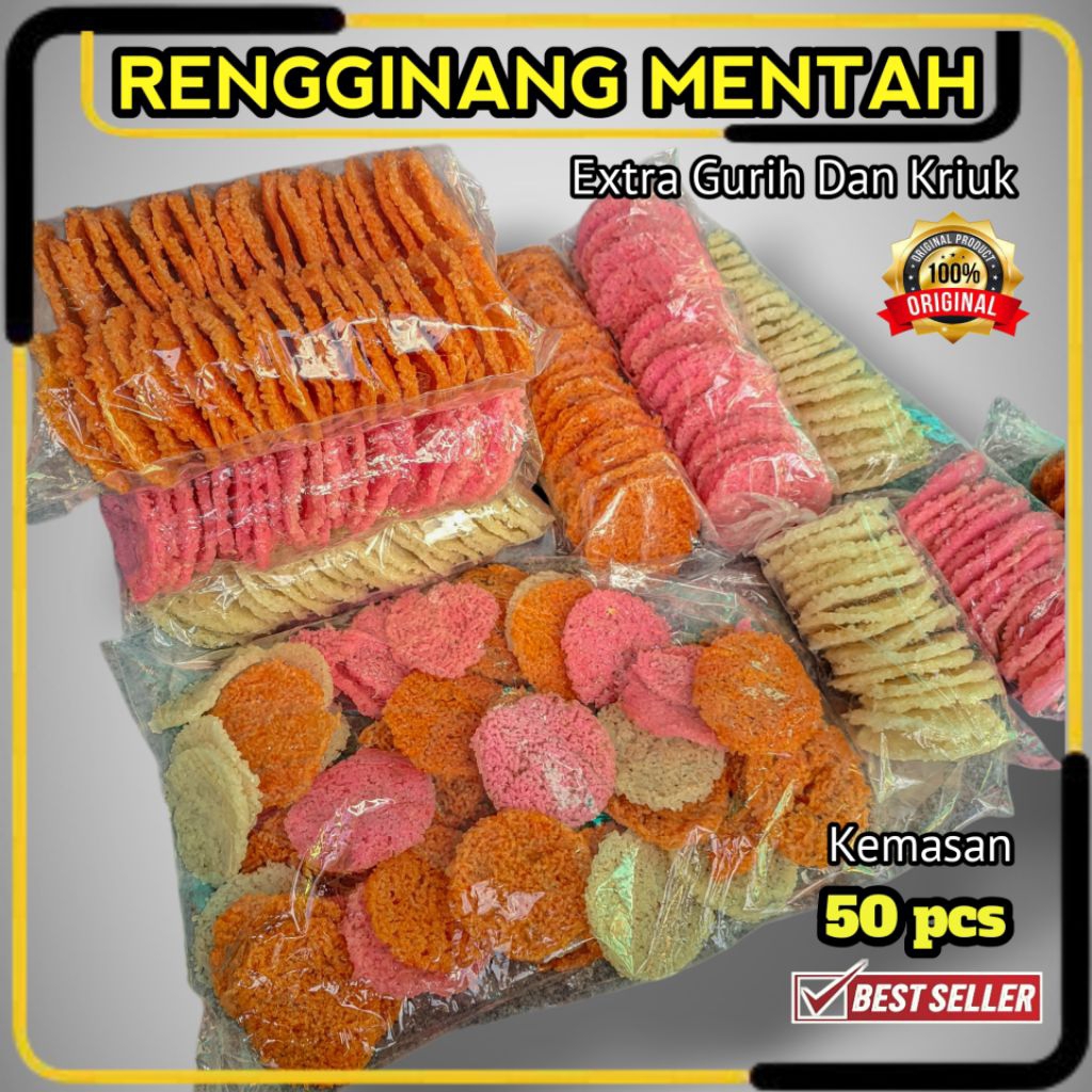 

TERMURAH RENGGINANG MENTAH / RENGGINANG SINGKONG ISI 50 PCS SUPER RENYAH dan GURIH