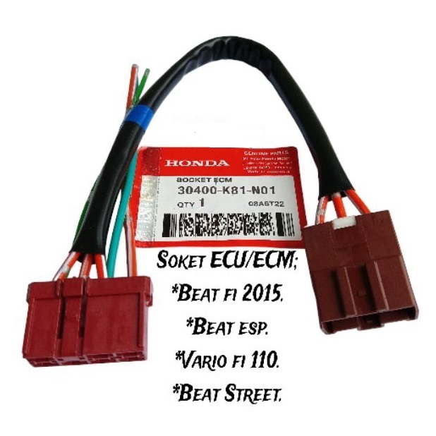 SOCKET KABEL ECU BEAT FI BEAT INJEKSI SCOOPY FI VARIO 110 FI INJEKSI SOCKET ECM ECU BEAT ESP K81