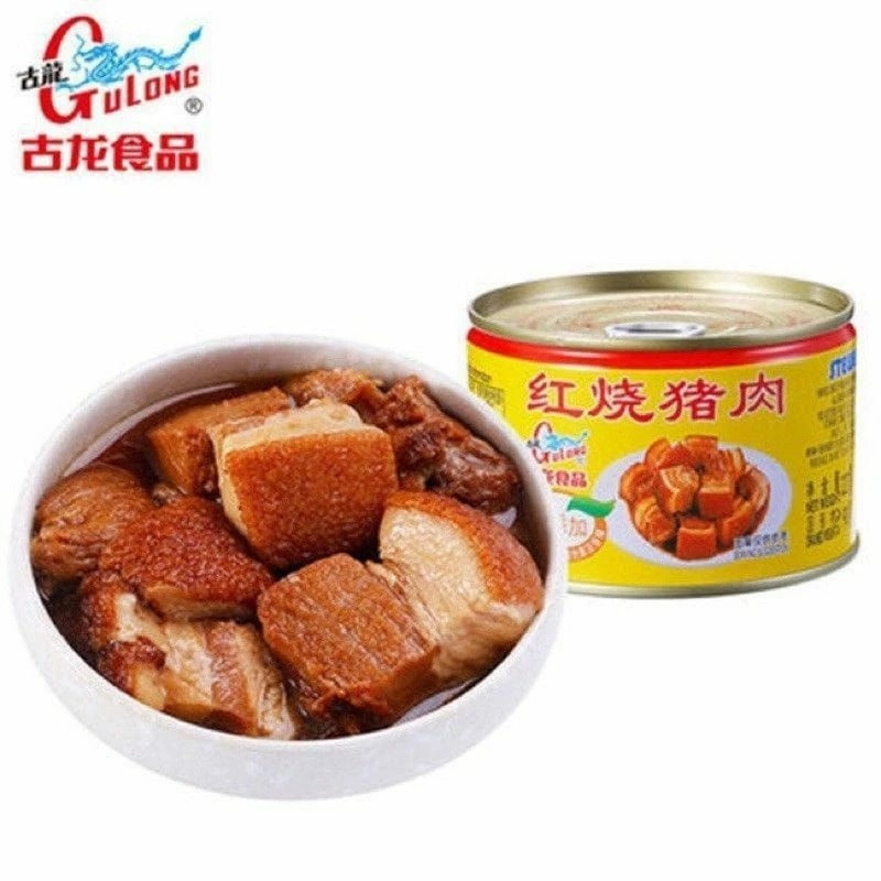 

GULONG Stewed Pork / Gu Long Ang Sio Bak / Daging Merah Samcan Kaleng Non Halal Import 256gr