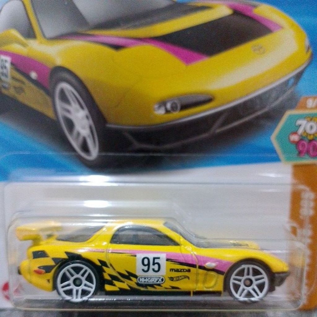 hotwheels 95 MAZDA RX-7 DRIFT KUNING