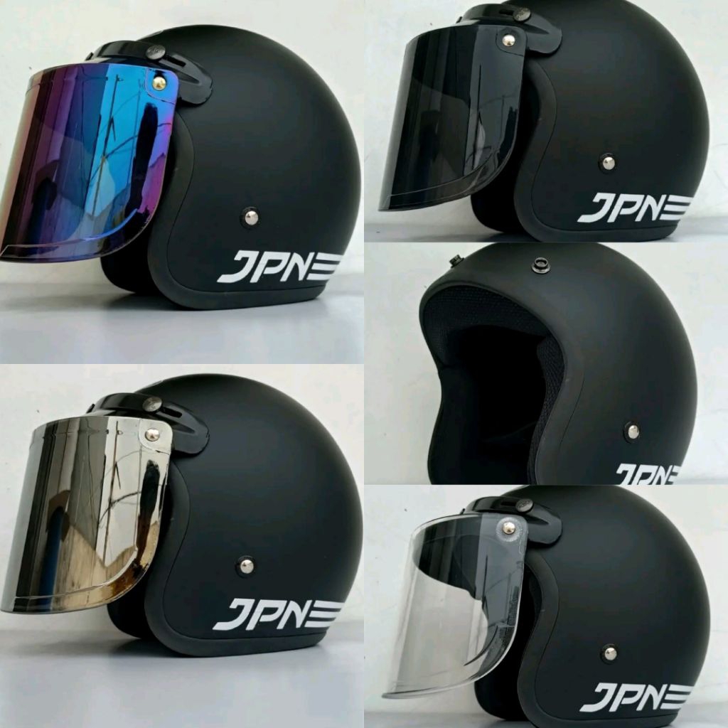 HELM JPN ORIGINAL WARNA HITAM DOFF