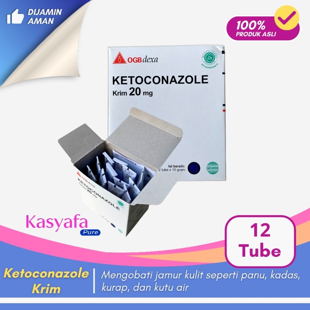 Ketoconazole Salep Gatal Infeksi Kulit dan Jamur Krim Ketokonazol 2% Dexa Medica Box isi 12 Tube