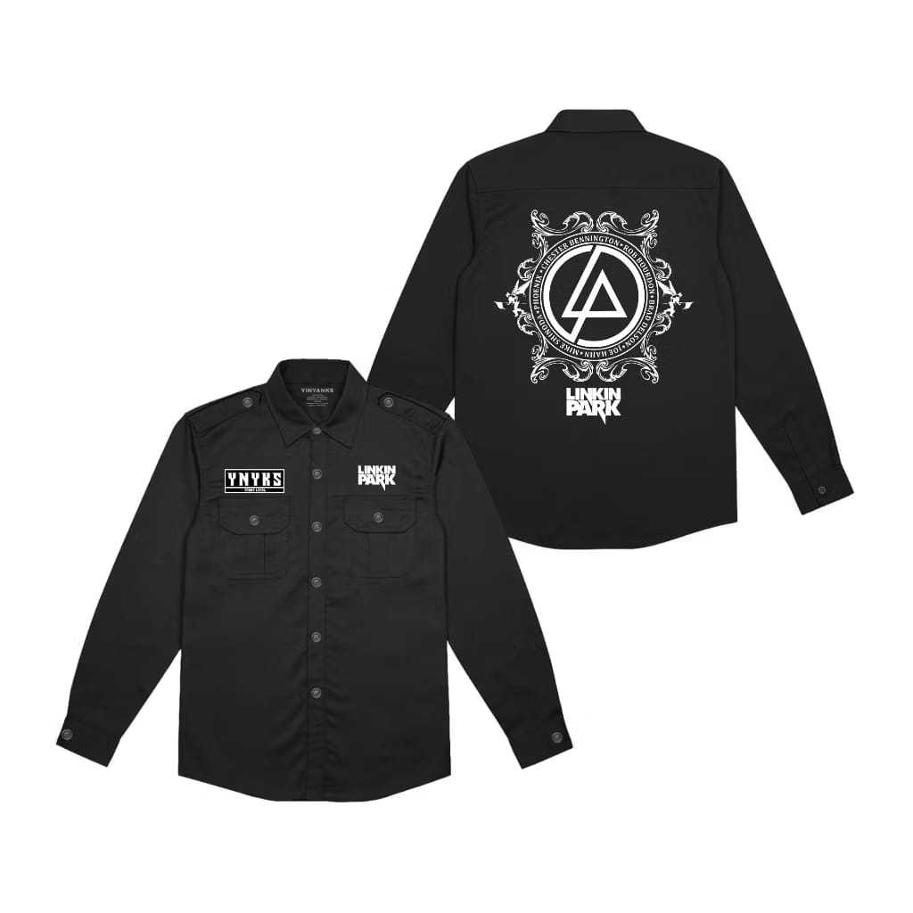 Mickola Kemeja Workshit LIKIN PARK Lengan panjang Kemeja Band Keren