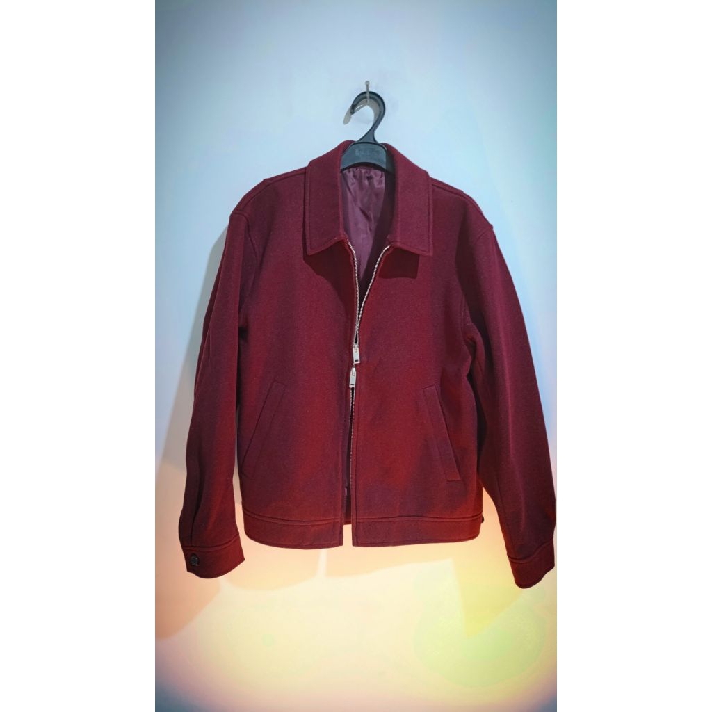 Wool Fiber Jacket SIGNORE Maroon Size S