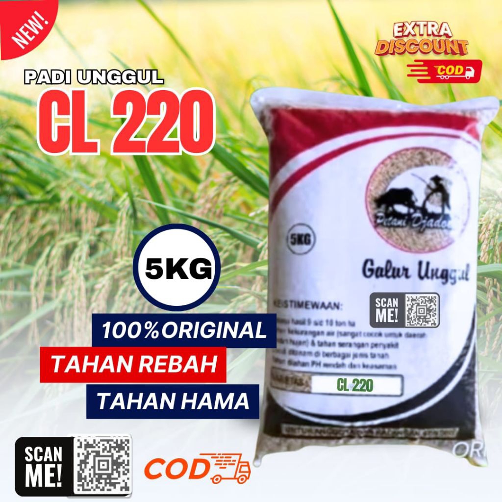 Benih padi cl 220 original kemasan 5kg