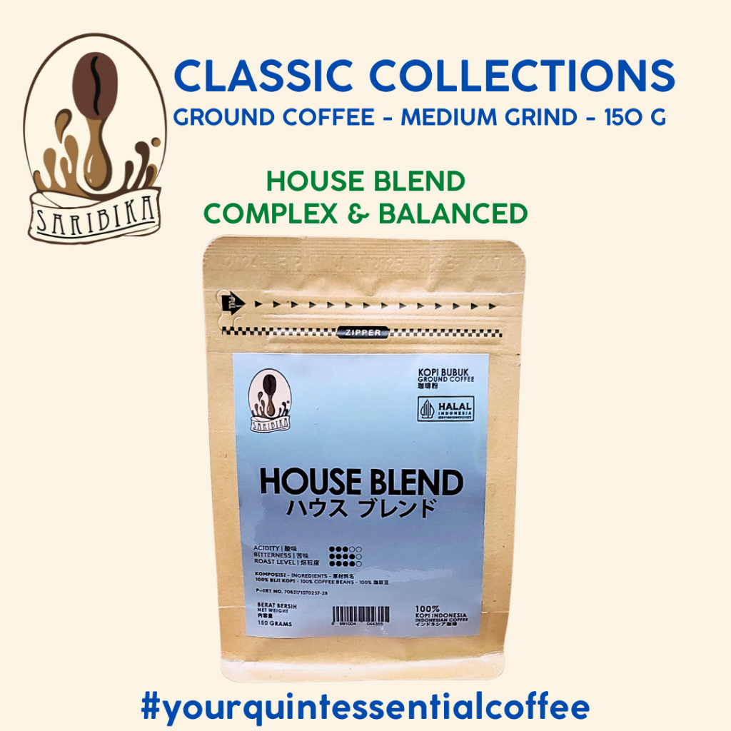 

Saribika House Blend Ground Coffee 150g