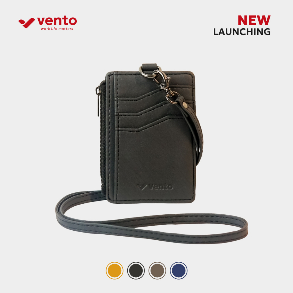 

Vento Molniya - Lanyard ID Card Gantungan Name Tag & Holder Tempat Kartu Kulit Premium
