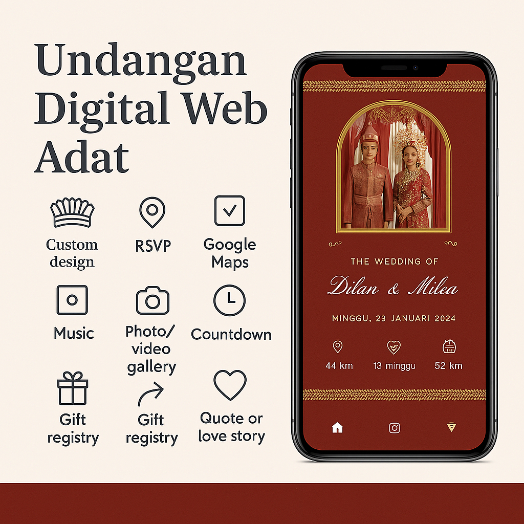 Undangan Web Digital Pernikahan Tema Adat –  Undangan Tema Jawa, Batak, Minang, Aceh