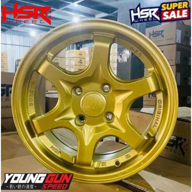 velg mobil kia visto r14 hsr sty ring 14x5,5 hole 4x114 gold bisa untuk colt xenia avanza dll