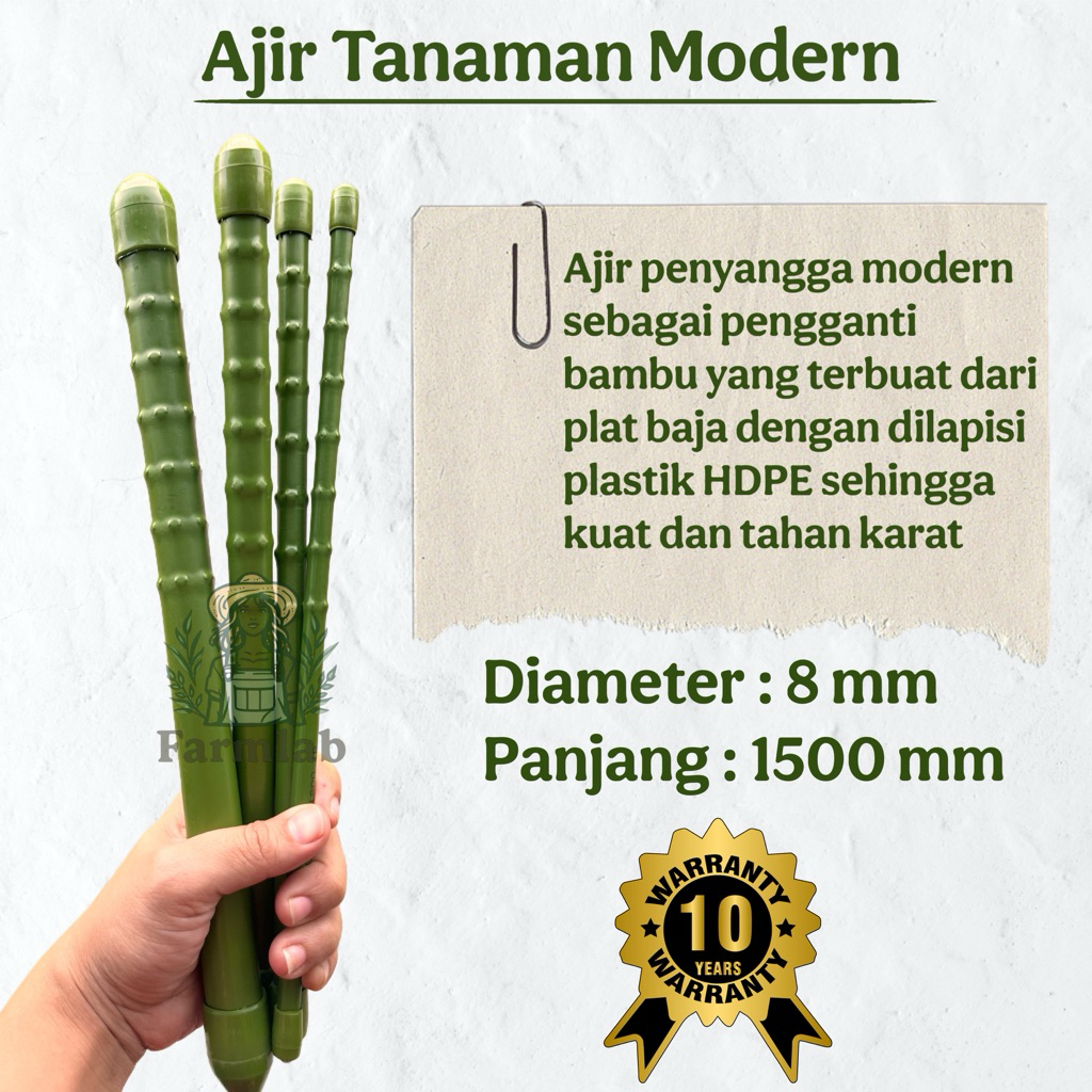 AJIR LANJARAN PENYANGGA TANAMAN MODERN DIAMETER 8 x 1500 MM