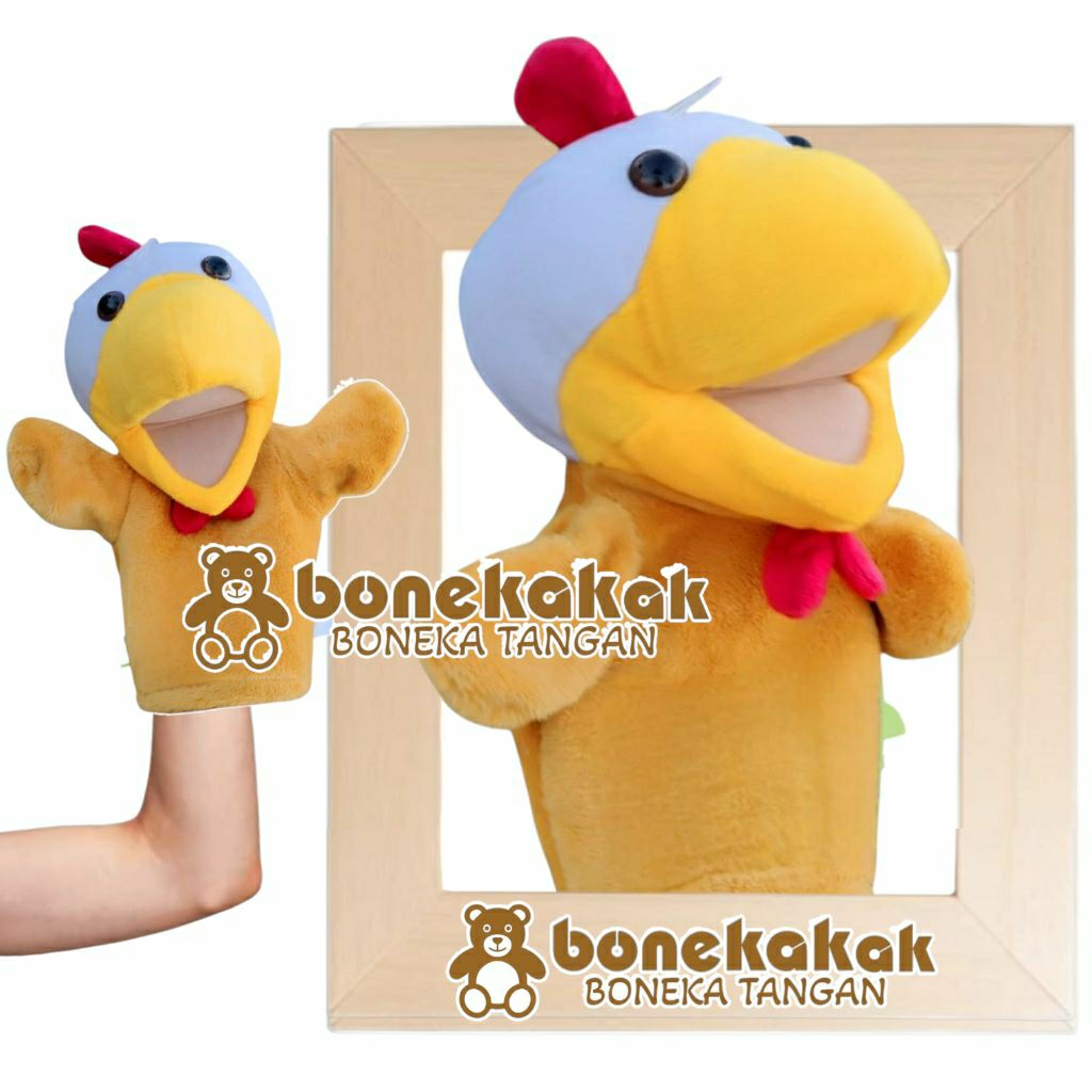 boneka ayam boneka tangan chicken / handpuppet / boneka dongeng mainan anak membantu anak bersikap d