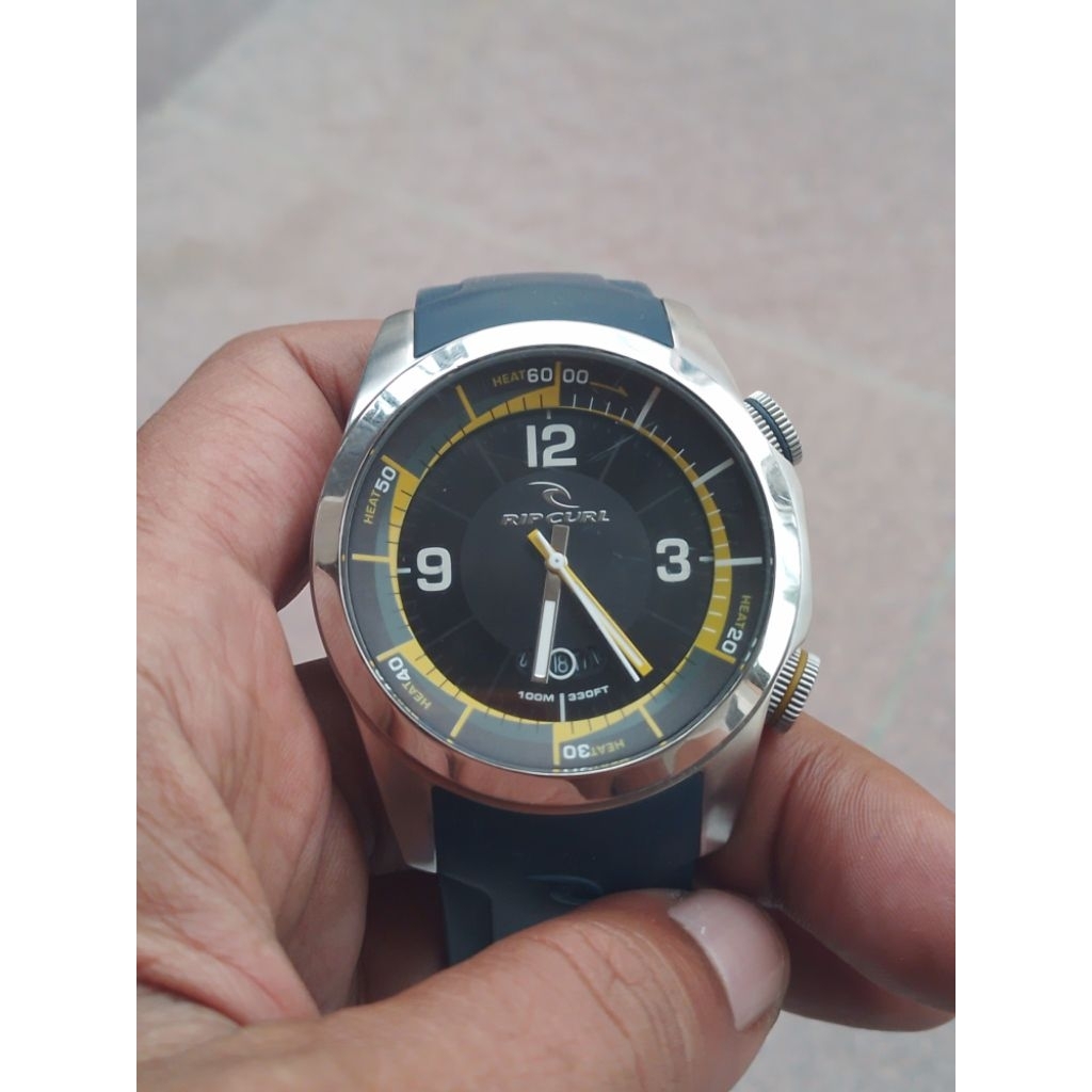 jam tangan ripcurl launch heat timer original mens watch preloved/second/bekas