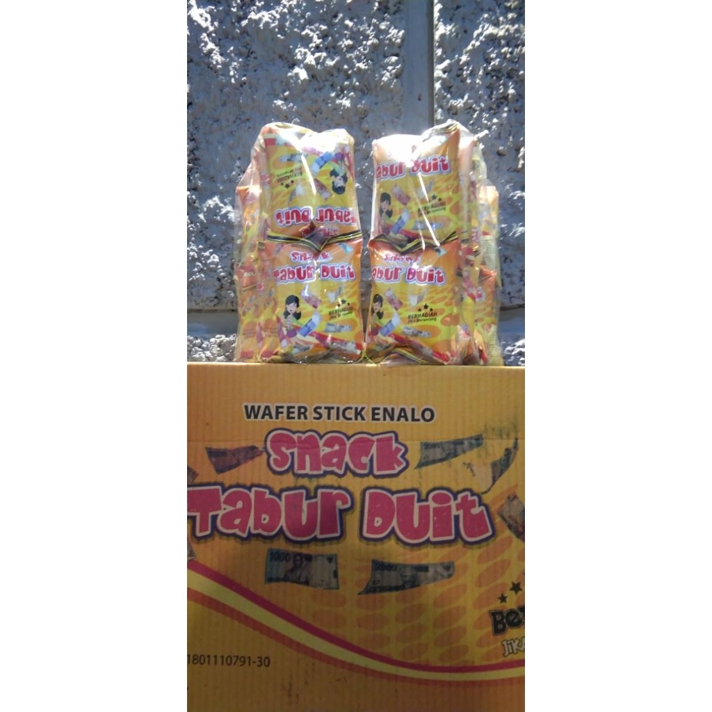 SNACK VIRAL TABUR DUIT BERHADIAH UANG TUNAI LANGSUNG (1PACK ISI 10 PCS)