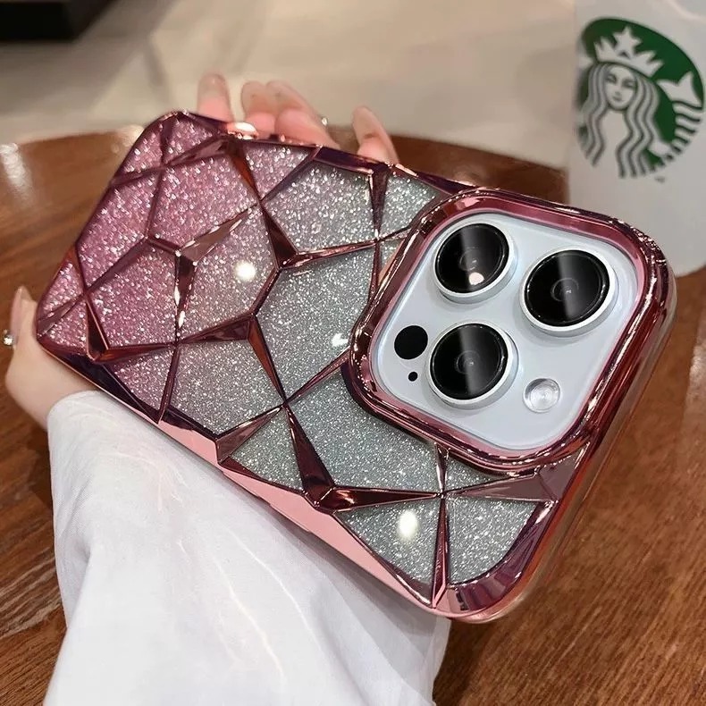 CrashStar Original Case Glitter Luxury Quicksand Crystal Chrome 2 In 1 Compatible Iphone 7 8 7+ X Xs