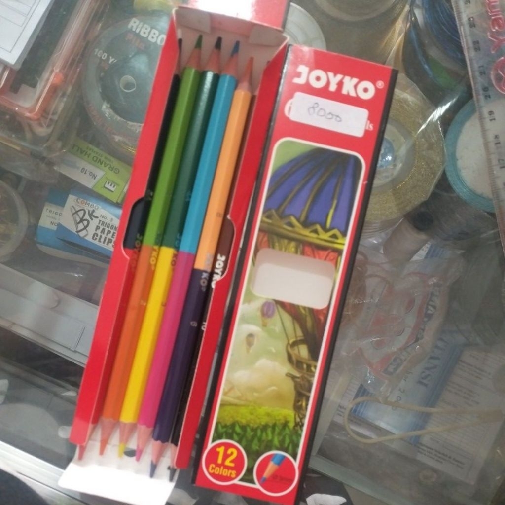 

Pensil warna Joyko isi 6, 12 warna
