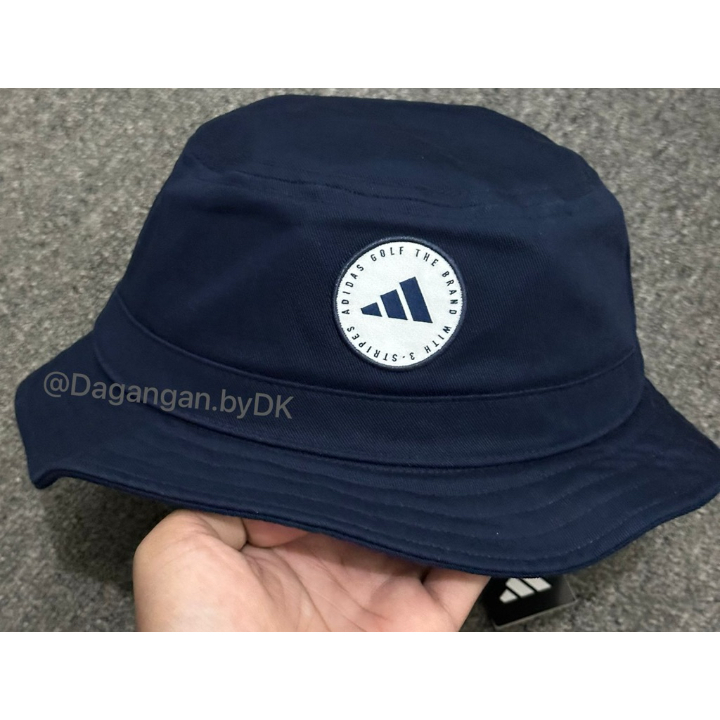 Topi Adidas Bucket Hat Golf Original 100% Biru Navy