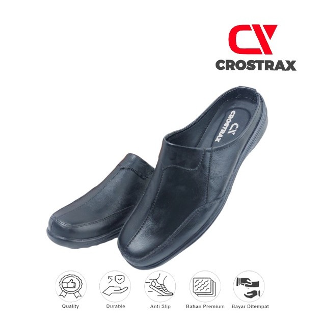 Sepatu Sandal Selop Bustong Kulit Asli Model Slide Santai Selop Bustong Slop Slop Kasual Pansus Form