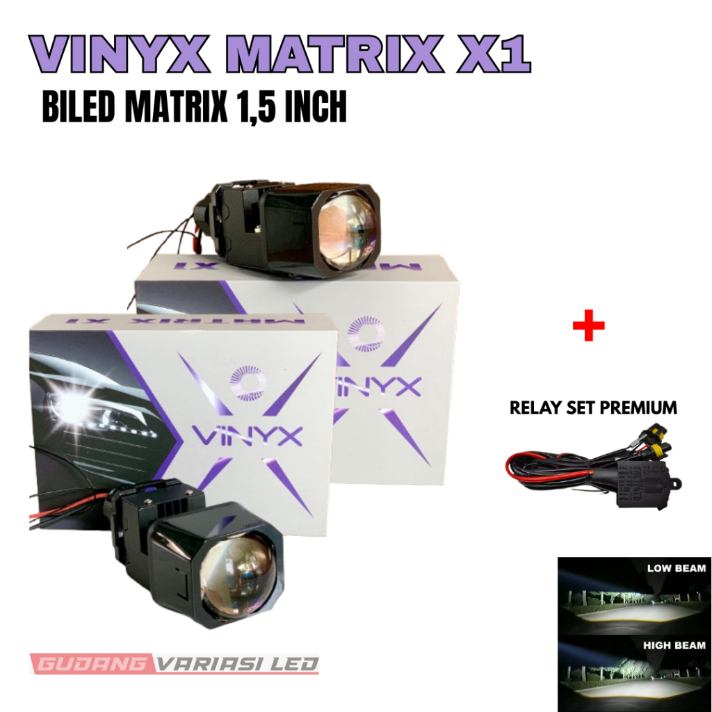 BİLED 1.5 Inch - Biled Matrix X1 VINYX 1,5 Inch Purple Lens Biled VINYX Biled Matrix VINYX Biled Mat