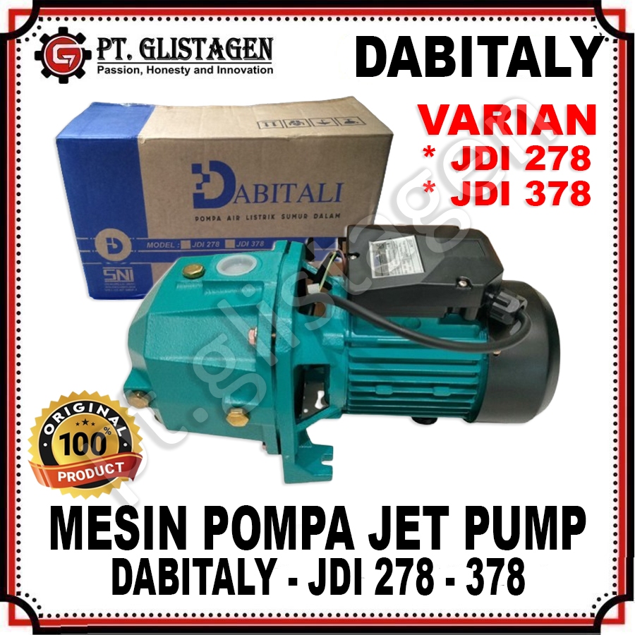 DABITALY JDI 278 JDI 378 Mesin Pompa Air Jet Pump Otomatis JDI278 JDI378 ORIGINAL HIGH QUALITY DABIT