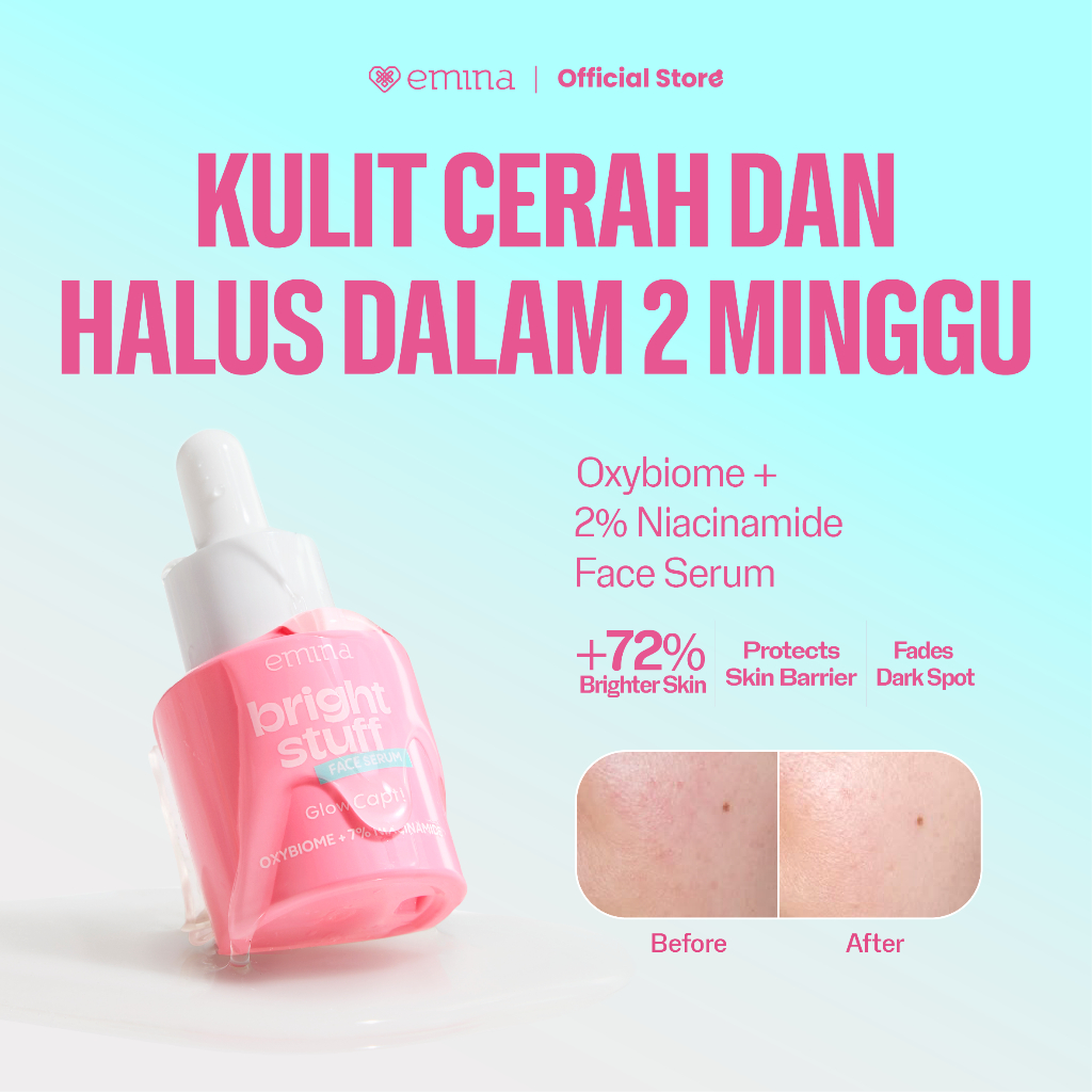 [TOP CREATOR'S PICK] NEW! Emina Bright Stuff Face Serum - Serum Pelembab Wajah Cerah Glowing Anti Ku