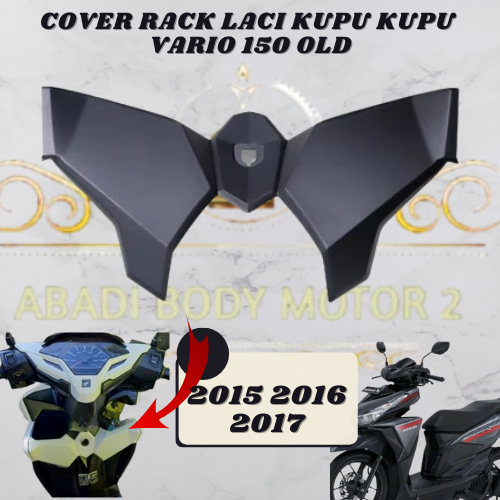 cod - cover rack laci dasbor honda vario 125 150 led old k59a thun 2015 - 2017 warna hitam doff non 