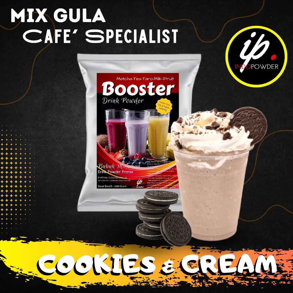 

IP Jakarta - Bubuk Minuman rasa COOKIES & CREAM 1Kg untuk Cafe, Waralaba, Resto dan Minuman Kekinian