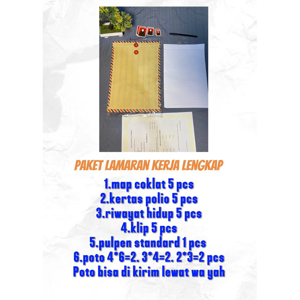 

paket lamaran kerja lengkap