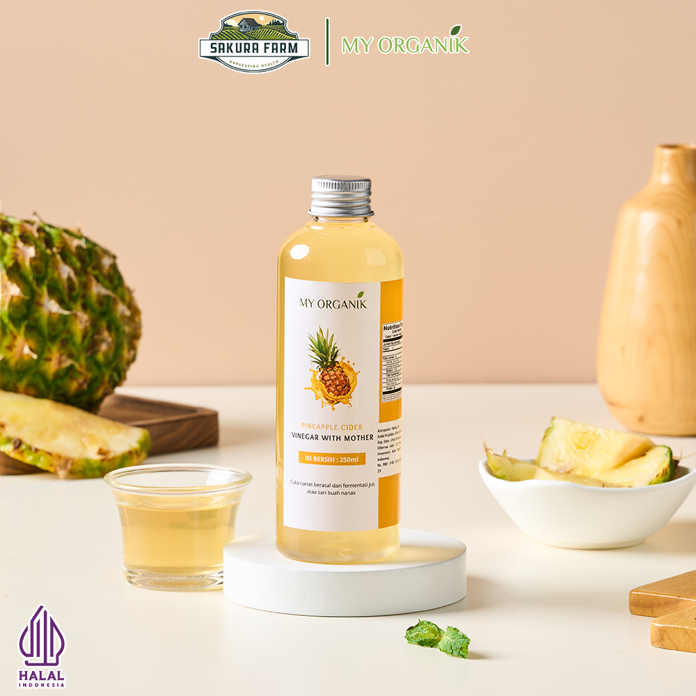 

My Organik Cuka Nanas / Pineapple Cider Vinegar With Mother 250ml