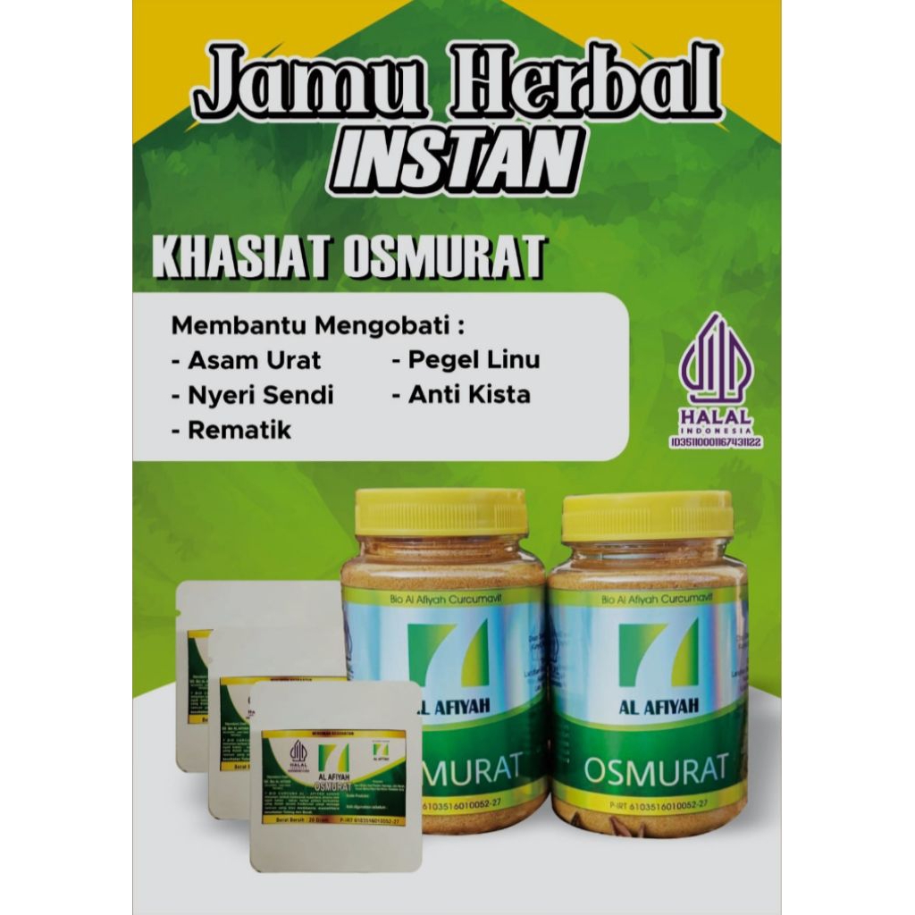 

Jamu Asam Urat (Osmurat) Al Afiyah 100% Herbal Original