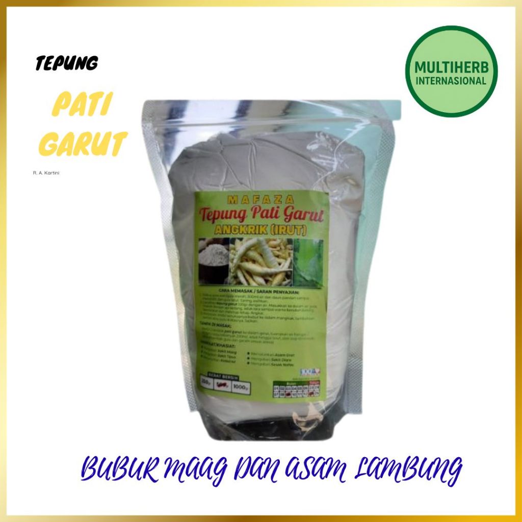 

TEPUNG PATI GARUT 500 Gram|TEPUNG IRUT ASLI|BUBUR MAAG LAMBUNG SAKIT