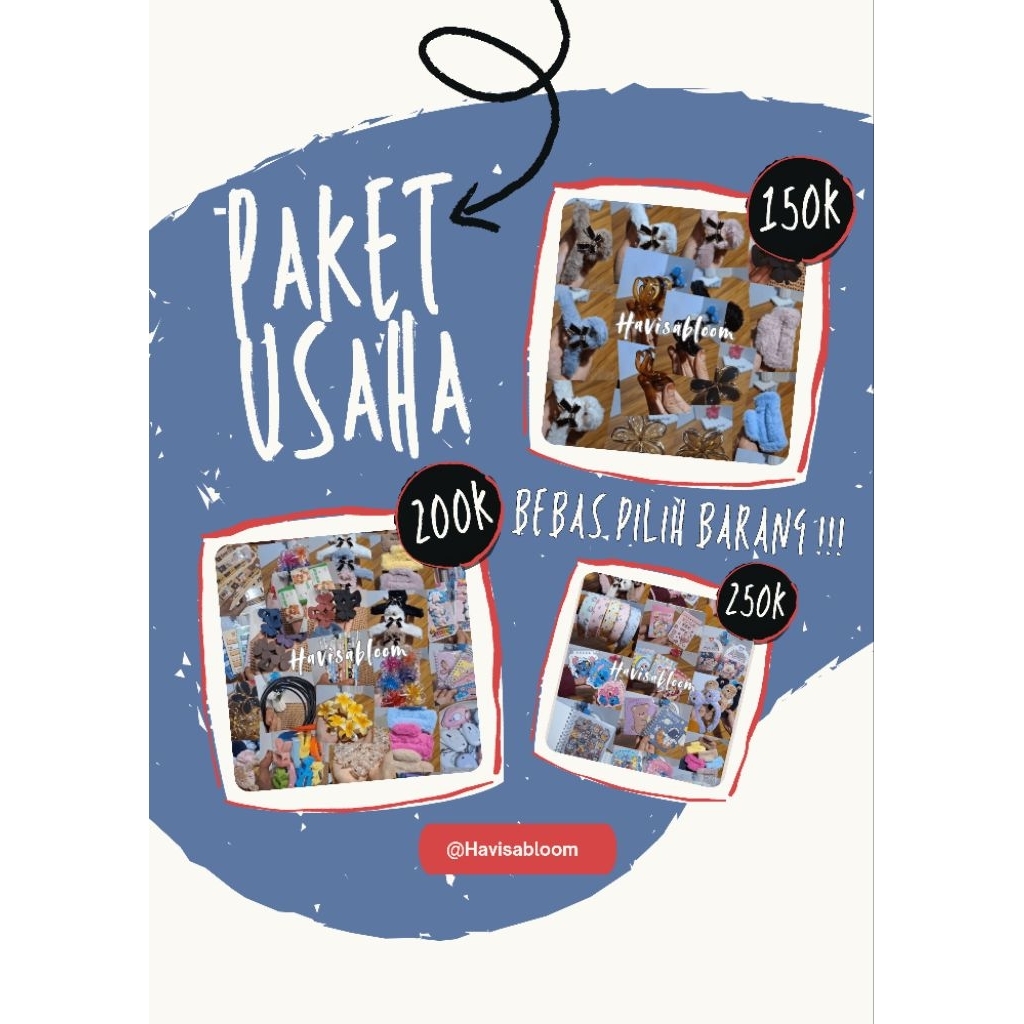 

Paket Usaha Bebas Pilih 150k-250k ~ Alat Tulis dan Aksesoris Lainnya || by Havisabloom