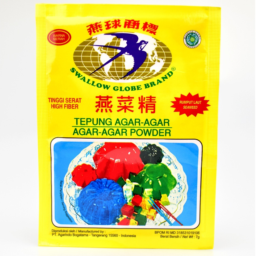 

Agar Agar Swallow Globe Brand Merah | Hijau | Plain 7 Gram / Puding