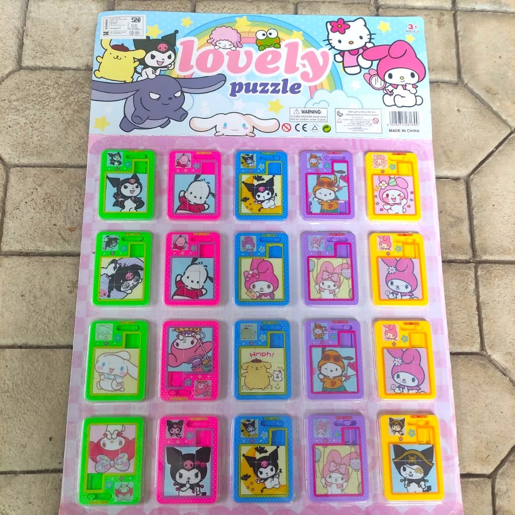 puzzle geser kotak besar sanrio / mainan edukasi / mainan puzle