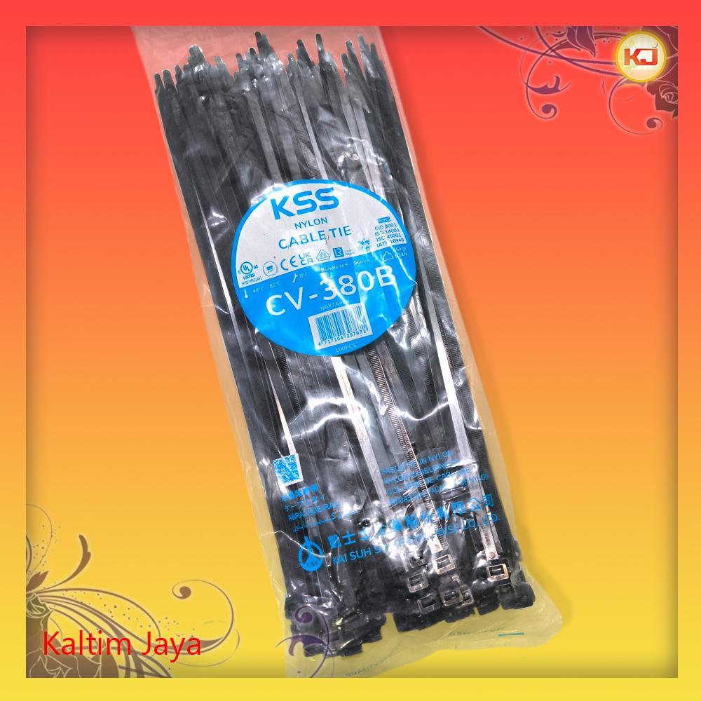 

Kabel Ties 380mm x 7.6mm CV-380B KSS / Cable Tie Tis 38cm 38 cm 380 mm 7,6mm CV-380 Hitam Pack 100pcs