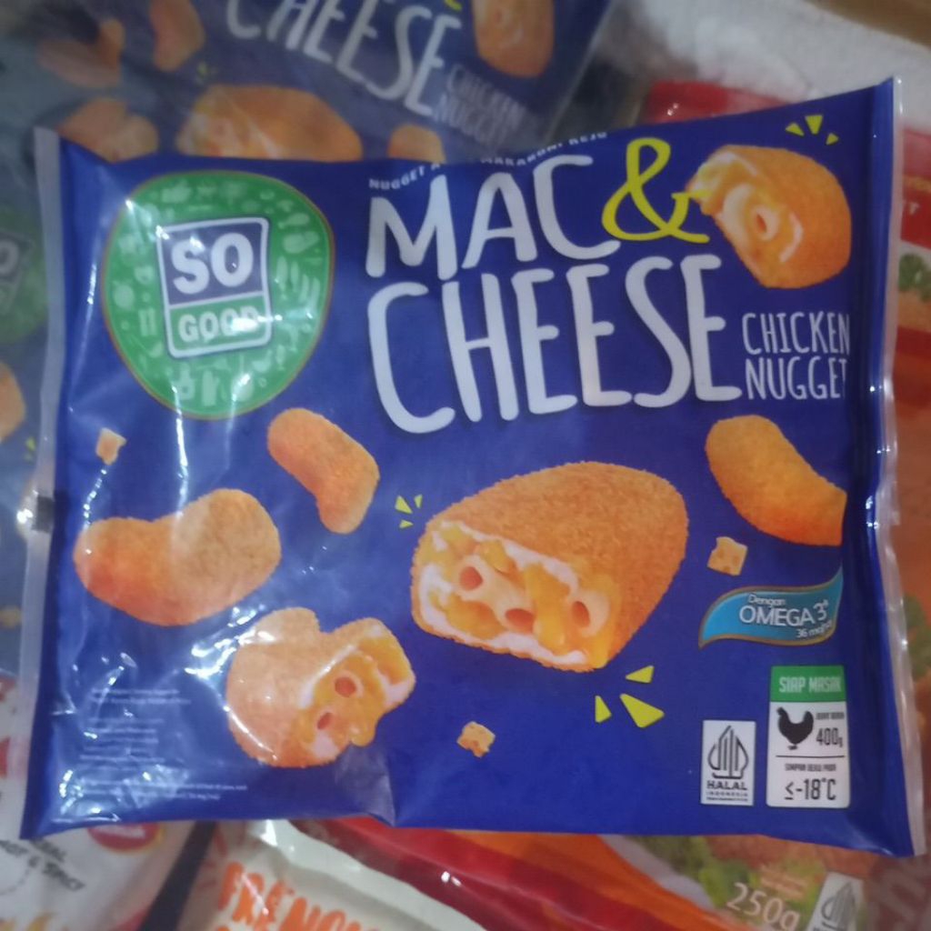 

SO GOOD MaC n CheeSe 400 gram Chicken Nugget Naget Ayam Keju 400gr
