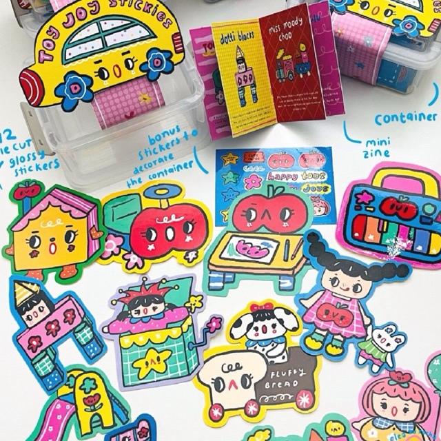

Toy Joy Sticker Pack Stiker Lucu Container