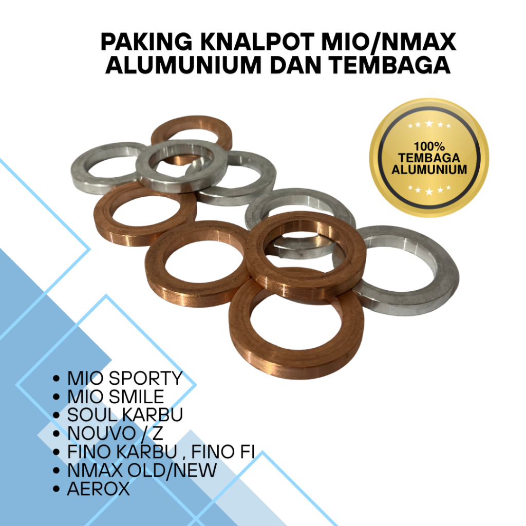 Paking Knalpot Asbes Knalpot Alumunium Tembaga Racing Mio Nuovo Nmax Aerox