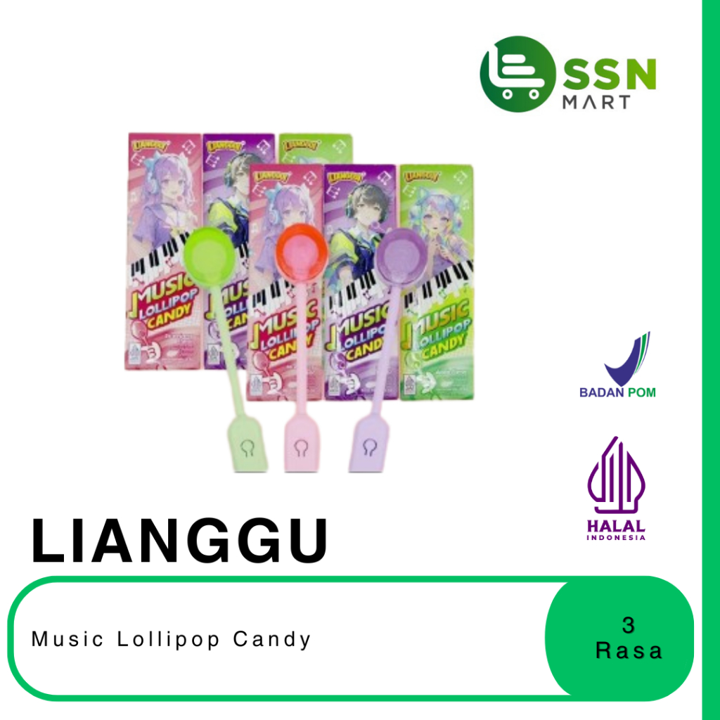 SSNMart Lianggui Music Lollipop Candy 13,5g 3 Rasa
