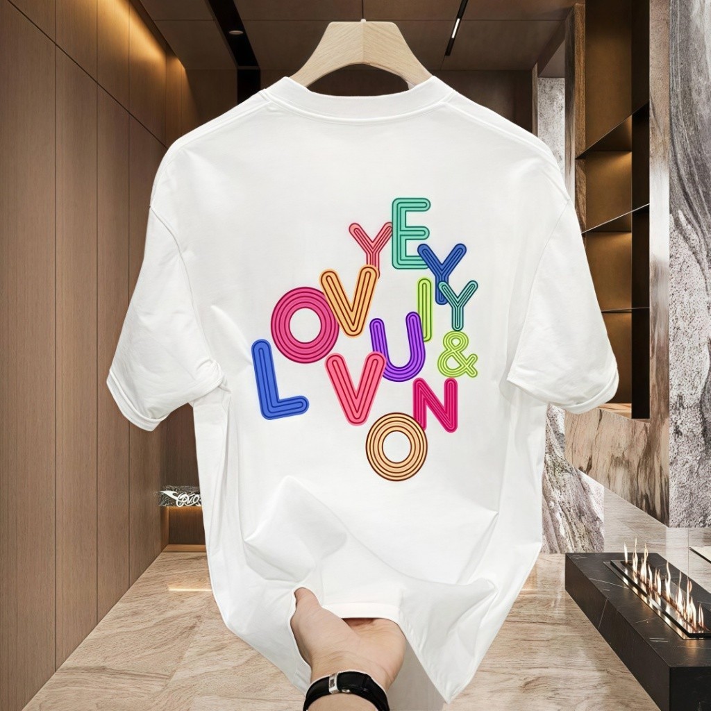 ✅COD✅Kaos pasangan/Baju bulat wanita, blus katun murni, lengan pendek yang nyaman,Baju pria