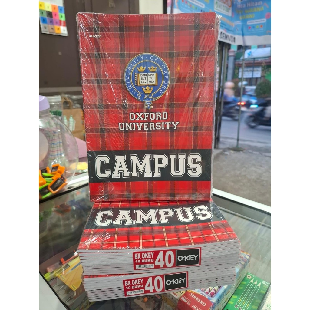 

1 pack dan 5 pcs Buku Tulis Boxy Okey 40 Lembar Motif Acak